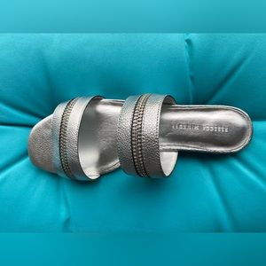 Rebecca Minkoff Silver Marciann leather Sandals NEW 8.5